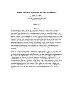 Academic Achievement, Technology and Race