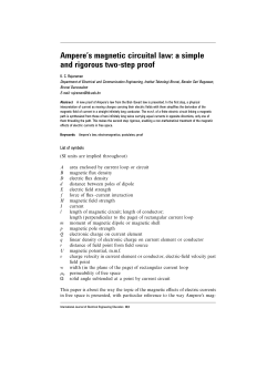 Ampere`s magnetic circuital law: a simple and rigorous two