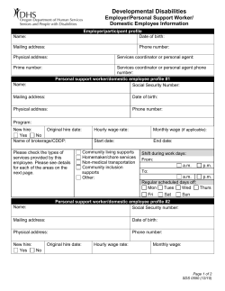 Independent Choices Program Employee Provider Information