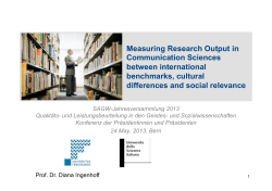 The project on measuring research output in Swiss