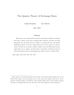 The Quanto Theory of Exchange Rates