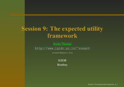 Session 9: The expected utility framework