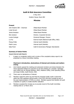 Audit Committee Minutes