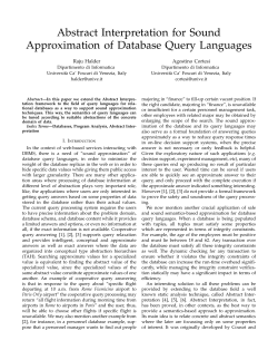 Abstract Interpretation for Sound Approximation of Database Query