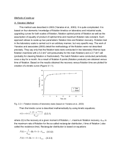 Methods of scale-up A. Yianatos` Method This method was