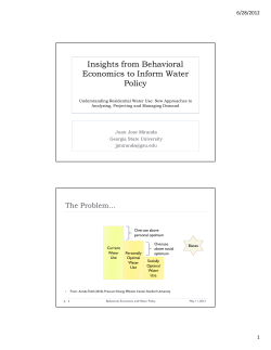 Insights from Behavioral Economics to Inform Water Policy