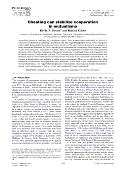 Cheating can stabilize cooperation in mutualisms