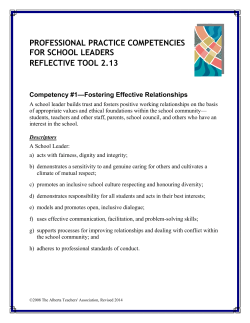 Dimensional Reflective Tools - Alberta Teachers` Association