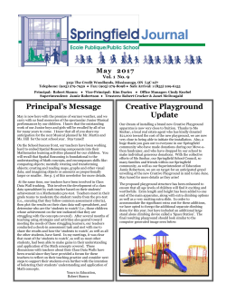 May Newsletter - Whiteoaks Public School