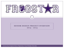 Senior Design Project Overview 2013
