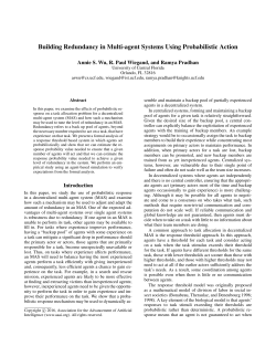 Building Redundancy in Multi-agent Systems Using