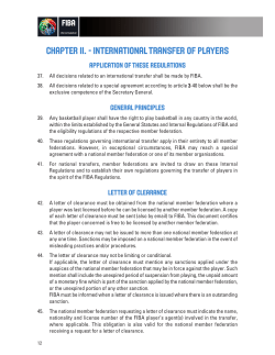 CHAPTER II. - International Transfer of Players