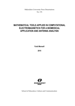 mathematical tools applied in computational