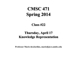 Knowledge Representation and Reasoning