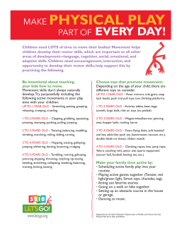 Make Physical Play Part of Every Day!
