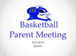 Basketball Parent Meeting - Reading Community Schools