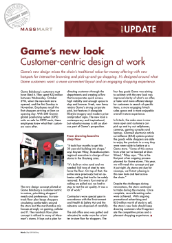 Game`s new look Customer-centric design at work