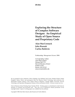 Exploring the Structure of Complex Software Designs: An Empirical