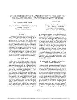 Efficient modeling and analysis of clock feed