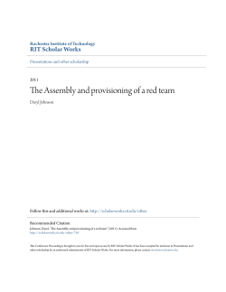 The Assembly and provisioning of a red team