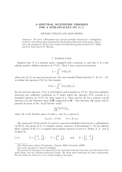 A SPECTRAL MULTIPLIER THEOREM FOR A SUBLAPLACIAN ON