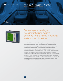 PBS600 Digital PRAM - Heads Up Technologies