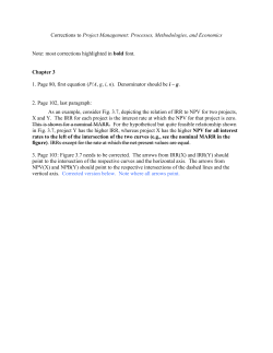 Corrections to Project Management: Processes, Methodologies, and