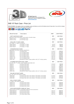 SKB 19" Rack Case - Price List