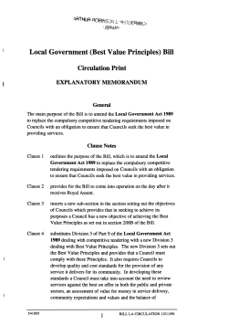 Local Government (Best Value Principles) Bill