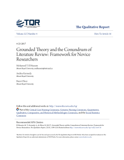 Grounded Theory and the Conundrum of Literature
