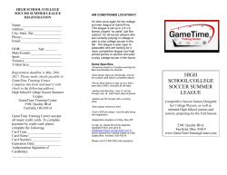high school/college soccer summer league