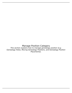 Manage Position Category