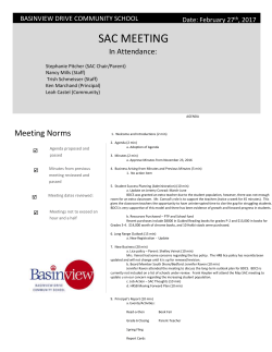 agenda - Basinview Drive Community School