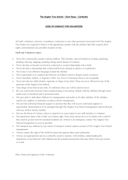code of conduct - The Angkor Tree School