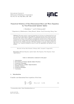 Numerical Solution of One-Dimensional Heat and Wave Equation by