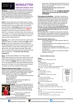 newsletter february/march 2016