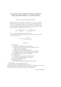 Polytopes with vertices chosen randomly from the boundary of a