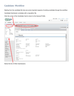Candidate: Workflow Starting from the candidate file here are some