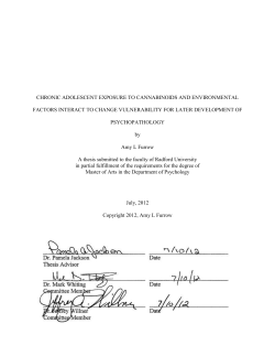 long-term efects of chronic adolescent cp 55940 administrations on