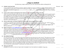 5 Steps to LAUNCH!
