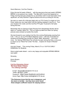 this week at cub run elementary school