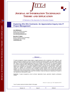 Exploring Win-Win Contracts: An Appreciative Inquiry into IT Project