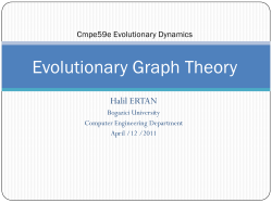 Evolutionary Graph Theory - Computer Engineering Department