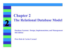 The Relational Database Model