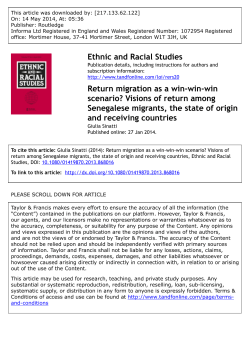 Return migration as a win-win-win scenario? Visions of