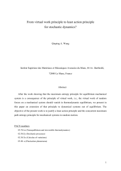 4) Stochastic least action principle