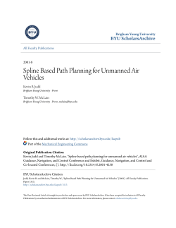 Spline Based Path Planning for Unmanned Air Vehicles