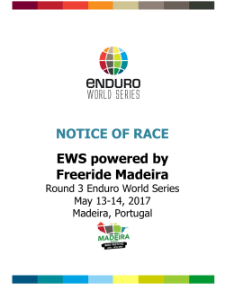 NOTICE OF RACE EWS powered by Freeride Madeira