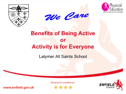 Benefits of being active
