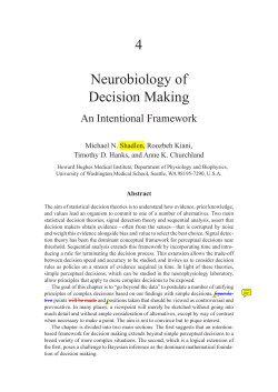 4 Neurobiology of Decision Making